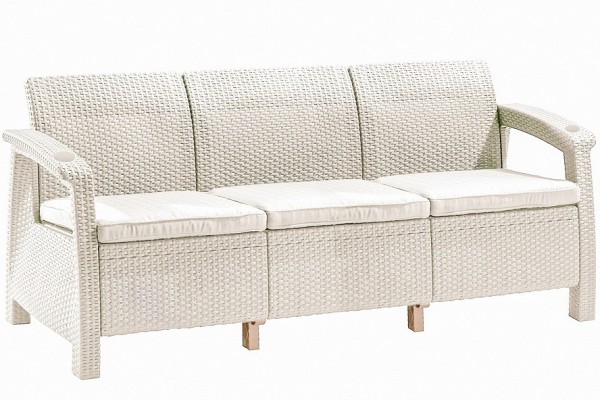 Трёхместный диван  Yalta Sofa 3 Seat белый купить в Калининграде
