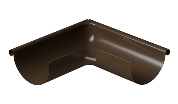 Угол внешний 90° D125 Döcke STAL PREMIUM Каштан, (RAL 8017) купить в Калининграде