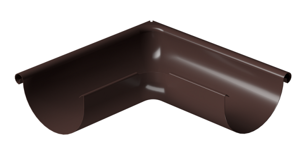Угол внешний 90° D125 Döcke STAL PREMIUM Шоколад, (RAL 8019) купить в Калининграде