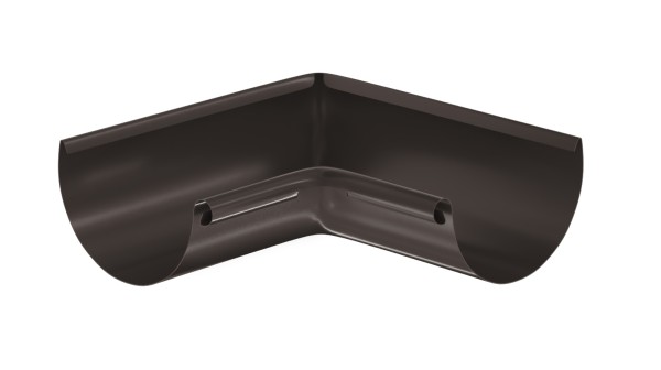 Водосток Aquasistem, система 125x90 - Угол желоба, внутренний 90° RR 32 Тёмно-Коричневый купить в Калининграде