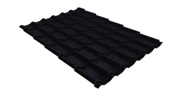 Металлочерепица классик GL 0,5 Velur20 RAL 9005 черный купить в Калининграде