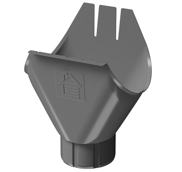 Воронка желоба D125 Döcke STAL PREMIUM Графит, (RAL 7024) купить в Калининграде