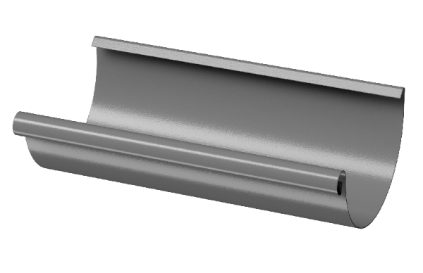 Желоб полукруглый D125 3 м Döcke STAL PREMIUM Графит, (RAL 7024) купить в Калининграде