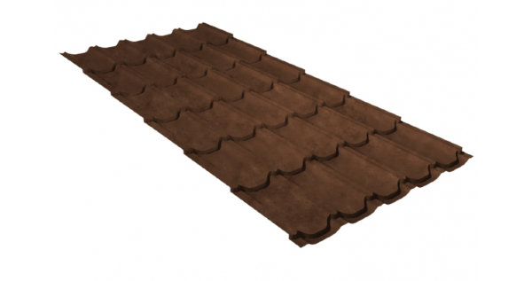 Металлочерепица квинта плюс 0,45 Safari Twincolor Brown купить в Калининграде