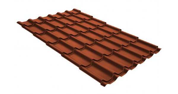 Металлочерепица классик GL 0,5 GreenCoat Pural RR 750 кирпично-красный (RAL 8004 терракота) купить в Калининграде