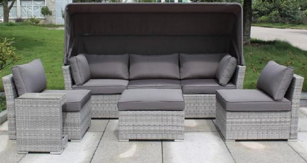 Диван-Трансформер AFINA плетеный из иск. ротанга AFM-320G Grey купить в Калининграде
