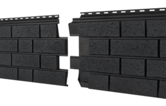 Фасадная панель Ю-пласт Стоун Хаус S-Lock Клинкер Нордик Графитовый купить в Калининграде