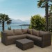 Комплект мебели AFINA плетеной из иск. ротанга YR825A Brown/Beige купить в Калининграде