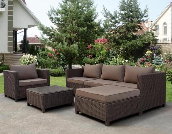 Комплект мебели AFINA плетеной из иск. ротанга YR821A Brown/Beige купить в Калининграде