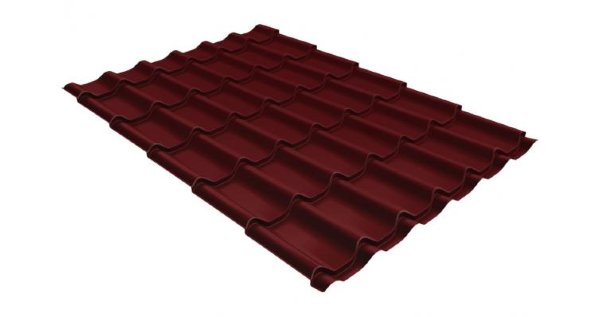 Металлочерепица классик GL 0,5 Quarzit lite RAL 3005 красное вино купить в Калининграде