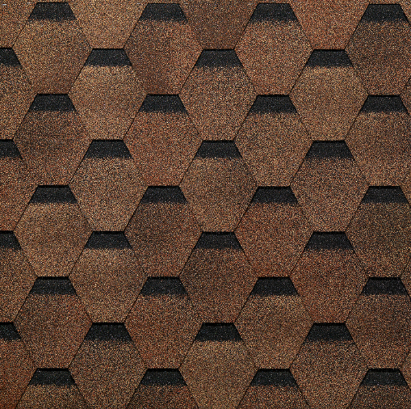 Гибкая черепица EURASIA Docke, Коллекция ШЕСТИГРАННИК Светло-коричневый купить в Калининграде