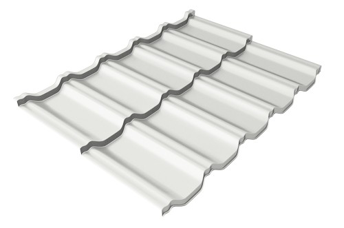 Металлочерепица модульная Квинта Uno Grand Line c 3D резом 0,5 Satin RAL 9003 сигнальный белый купить в Калининграде