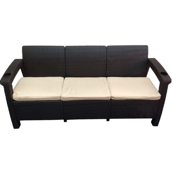 Трёхместный диван  Yalta Sofa 3 Seat венге купить в Калининграде