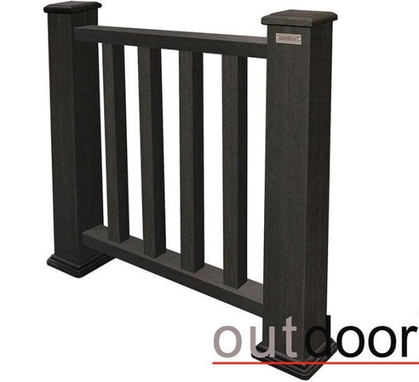 Ограждение из ДПК Outdoor Классик 3D STORM чёрный купить в Калининграде