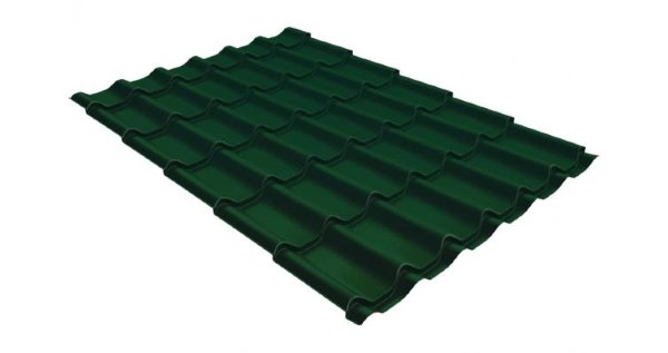 Металлочерепица классик 0,5 Satin RAL 6005 зеленый мох купить в Калининграде