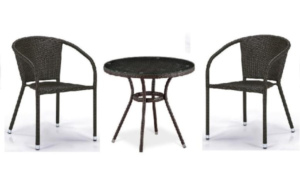 Комплект плетеной мебели AFINA из иск. ротанга Асоль-7 T282ANT/Y137C-W53 Brown 2Pcs купить в Калининграде