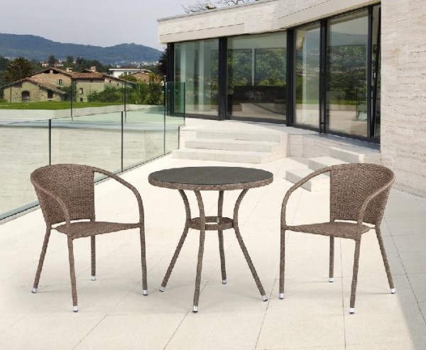 Комплект плетеной мебели AFINA из иск. ротанга T282ANT/Y137C-W56 Light Brown 2Pcs купить в Калининграде