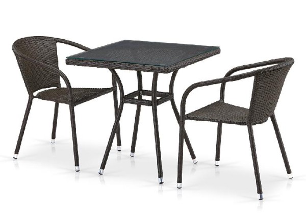 Комплект плетеной мебели AFINA из иск. ротанга T282BNT/Y137C-W53 Brown 2Pcs купить в Калининграде