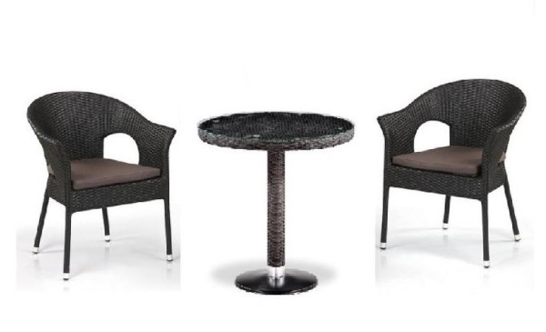 Комплект плетеной мебели AFINA из иск. ротанга T601/Y79A-W53 Brown 2Pcs купить в Калининграде