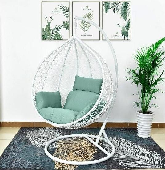 Кресло Подвесное из искусственного ротанга AFM-168A-XL White/Green купить в Калининграде