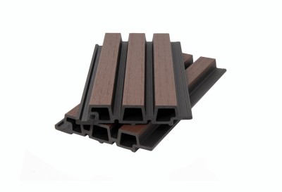 Фасадная панель брусковая двухцветная co-extrusion, chocolate mix