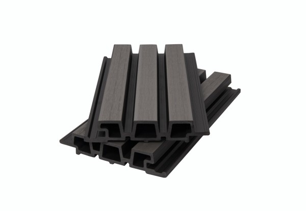 Фасадная панель брусковая двухцветная co-extrusion, grey dark купить в Калининграде