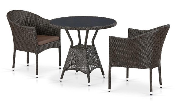 Комплект плетеной мебели AFINA из иск. ротанга T707ANS/Y350-W53 Brown 2Pcs купить в Калининграде
