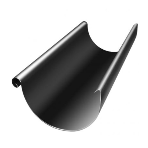 Водосток Grand Line 125x90 – Желоб 3м RAL 9005 купить в Калининграде