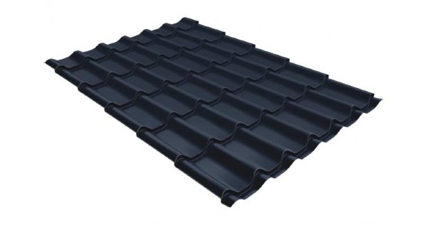 Металлочерепица классик 0,5 Satin RAL 7024 мокрый асфальт купить в Калининграде