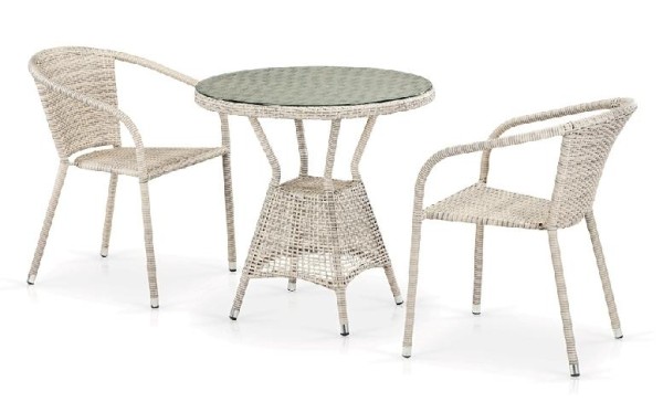 Комплект плетеной мебели AFINA из иск. ротанга T705ANT/Y137C-W85 Latte 2Pcs купить в Калининграде