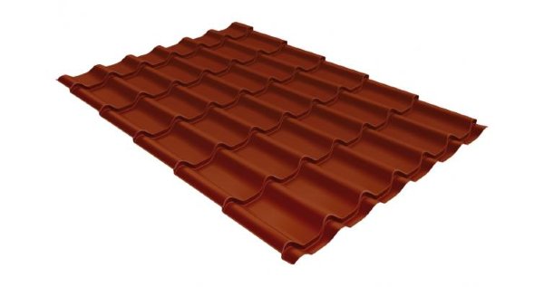Металлочерепица классик 0,5 Satin RAL 8004 терракота купить в Калининграде