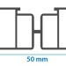 Лага алюминиевая KRONEX 50x25x3000 мм несущая купить в Калининграде