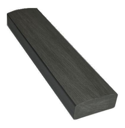 Лавочный брус Ecodecking Некст полнотелый брашированный 70х35 графит купить в Калининграде