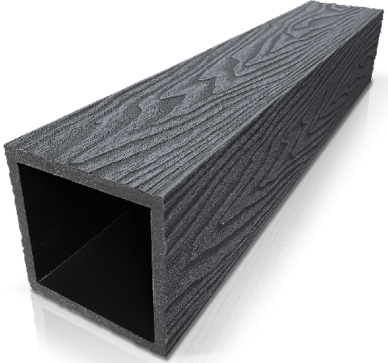 Столб ДПК 3D GardenParkett фактура дерева Графит купить в Калининграде