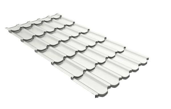 Металлочерепица квинта плюс с 3D резом 0,5 Satin RAL 9003 сигнальный белый купить в Калининграде