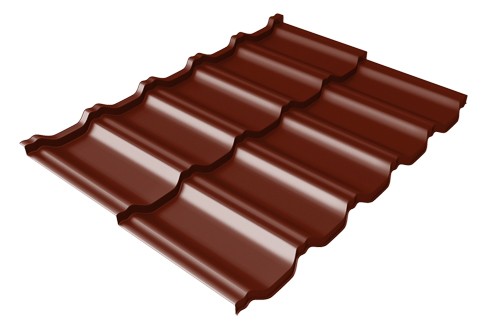 Металлочерепица модульная Квинта Uno Grand Line c 3D резом 0,5 Satin RAL 3005 красное вино купить в Калининграде