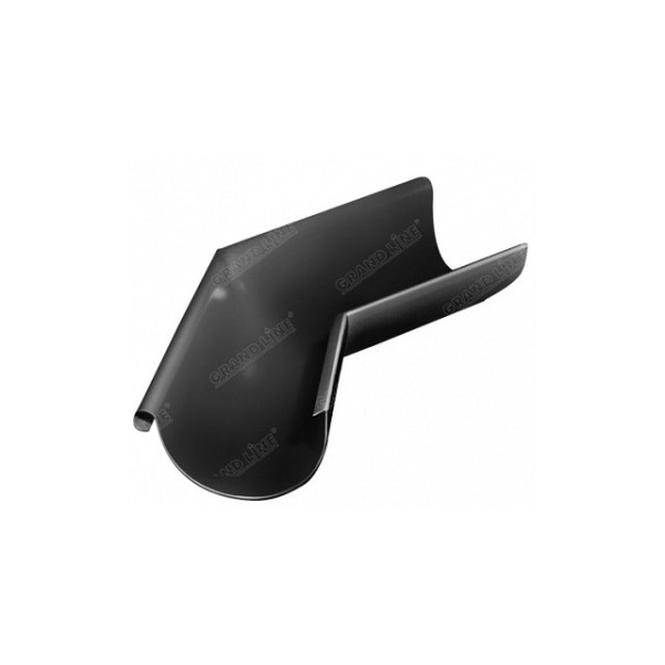 Водосток Grand Line 125x90 – Угол наружный 135° RAL 9005 купить в Калининграде