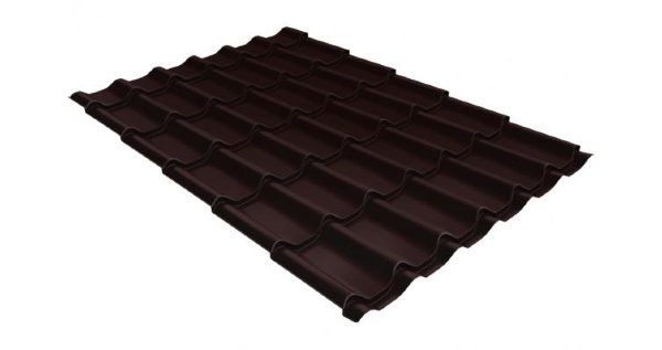 Металлочерепица классик 0,5 Satin RAL 8017 шоколад купить в Калининграде