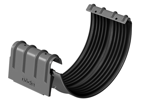 Соединитель желобов D125 Döcke STAL PREMIUM Графит, (RAL 7024) купить в Калининграде