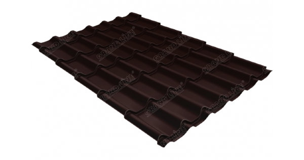 Металлочерепица классик GL 0,5 Quarzit RAL 8017 шоколад Metallic купить в Калининграде