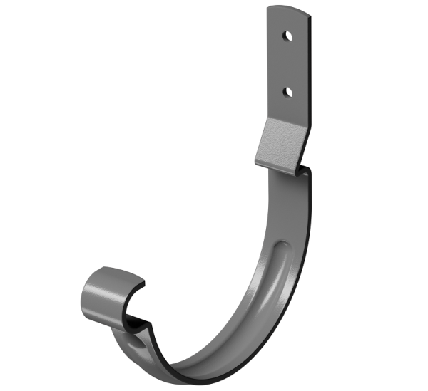 Карнизный крюк короткий (гнутый) D125 Döcke STAL PREMIUM Графит, (RAL 7024) купить в Калининграде