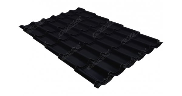 Металлочерепица классик 0,45 Drap RAL 9005 черный купить в Калининграде